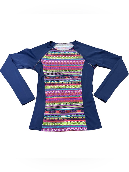 Title nine Other - Title 9 Navy Blue Multicolor Long Sleeve Rash Guard Swim Top Size Small